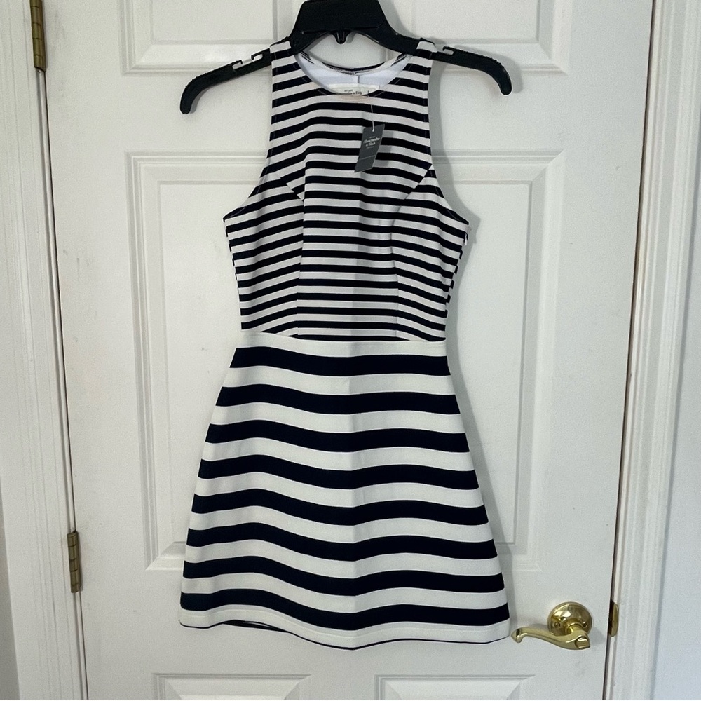 Abercrombie Navy Striped Dress S